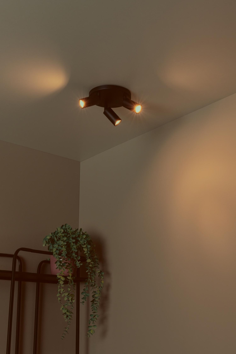 Lucide RITMO - Ceiling spotlight - Ø 18 cm - 3xGU10 (MR11) - Black